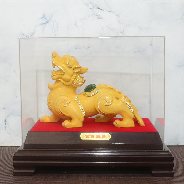 现货富贵貔貅绒沙金摆件珍藏办公会销会展礼品支持一件代发