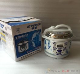 批发青花瓷电压力锅微电脑控制支持无水炖 马帮会销礼品