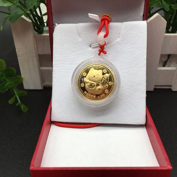 时来运转，招财纳福 黄金招财猫挂件——会销礼品的优选